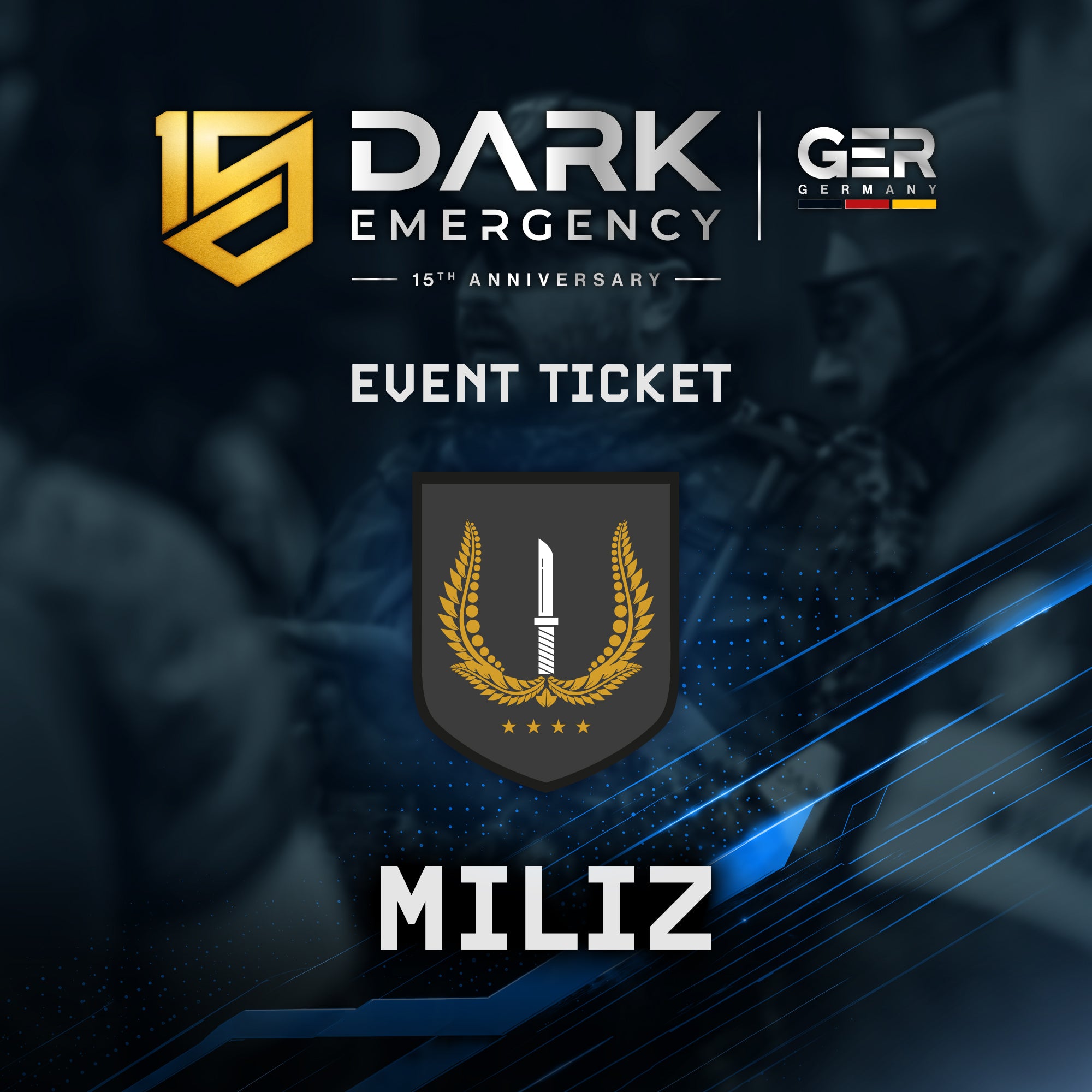 Dark Emergency 2027 - Event Ticket Spieler - MILIZ